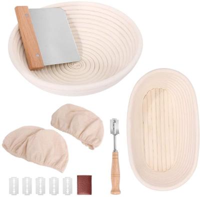 China Disposable Dough Scraper Plastic Bread Blade Suppliers Best Rise Baking Banneton Bread Proofing Basket Set for sale