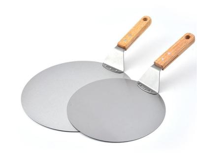 China Sustainable Household Baking Round Pizza Spatula Peel Off Wooden Handle Pizza Shovel for sale