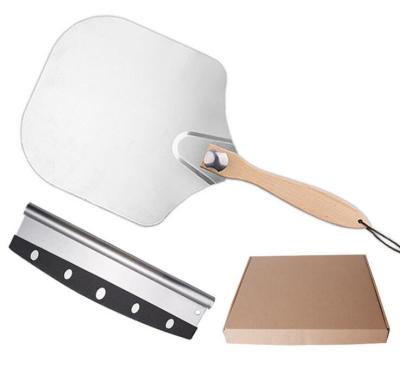 China Sustainable Top Selling Detachable Pizza Peel Stainless Steel Pizza Cutter Pizza Tools for sale