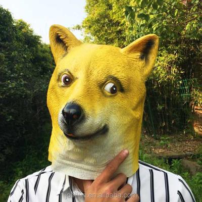 China Custom Plastic Animal Face Mask Party Mask, High Quality Vinyl Full Face Animal Mask, Funny 3d Dog Mask for sale