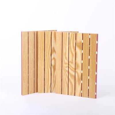 China European Acoustic Board Soundproofing Solid Wood Fireproof MDF Perforated Board Wood Acoustic Panel for sale