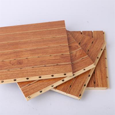 China European Acoustic Board Soundproofing Solid Wood Fireproof MDF Perforated Board Wood Acoustic Panel for sale