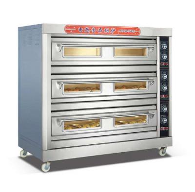 China Electric Bakery Factory Wholesale Price Commercial 3 Deck 9 Trays Bakery Bread Oven for sale