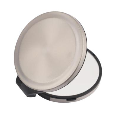 China Double Side Round Lighted Pocket Makeup Mirror Led Portable Travel 5x Magnifying Mirror With Led Lights for sale