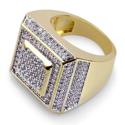 China FASHIONABLE Zirconia Brass Gold Plated Ring Watch Diamond Championships Rings For Men for sale