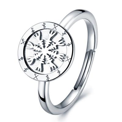 China New Arrival Coin Ring Adjustable Sterling Silver Snowflower Sterling Silver 925 CLASSIC Jewelry Ring for sale