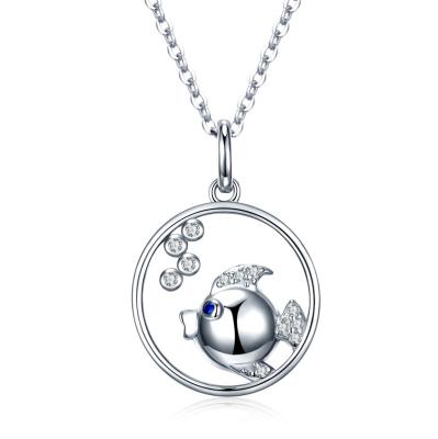 China Cute New Design Blowing Spinel Pendant 925 Sterling Silver Necklace Chain Pendant for sale