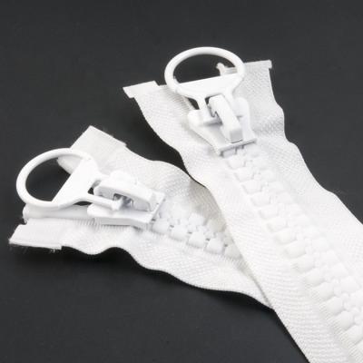 China Durable Plastic Big Zipper Jumbo Big Teeth Open End Zipper for sale