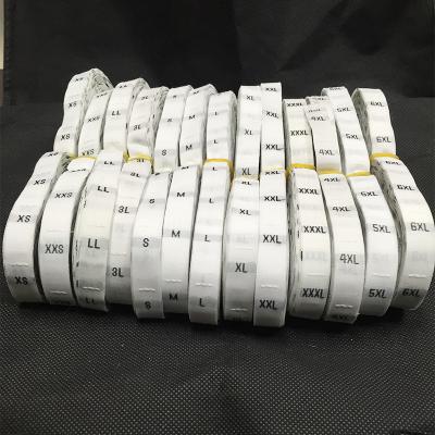 China Coomeeicail Washable Size Sewing Machine Maker Label Clear Size Label Ready To Ship Size Labels for sale