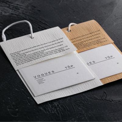 China Viable Custom Size Label Clothing Handbag Bag Cloth Garment Sound Clothing Size Tags Custom Clothing Size Tags for sale