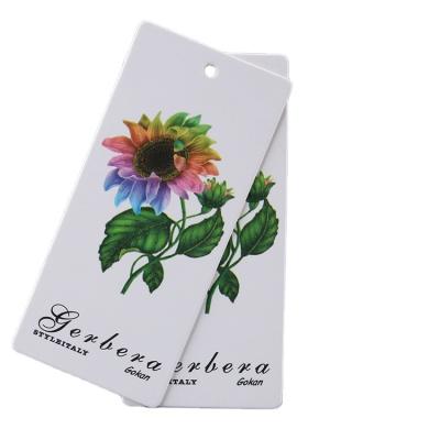 China Viable White Label Apparel Costem Apparel Tags Book Style Folded Clothing Tag for sale