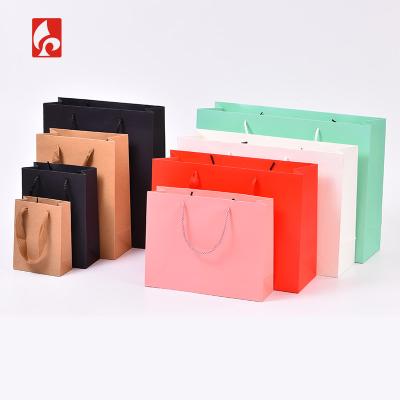 China Recyclable Paper Bags For Food Take Out Paper Bag With Handle Paper Roll For Bag for sale