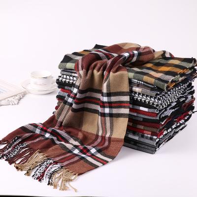 China Everyday Life Plaid Tartan Check Cashmere Feel Winter Unisex Scarf For Men Or For Women for sale