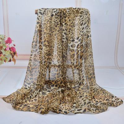 China Soft Smooth Feeling Women's Leopard Print Scarves Large Shawl Wrap Scarf for sale