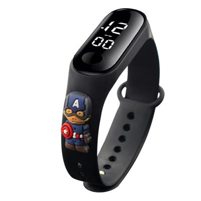 China Wholesale Unique Reminder Kids Wrist Alarm Superheroes Silicone LED Digital Watches for sale