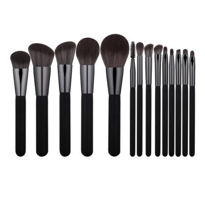 China Face Makeup Brushes Custom Black Logo 14 Pcs Makeup Brush Set Brush for sale