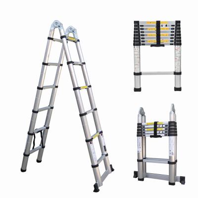 China Word Aluminum Telescopic Ladder Common Use Ladder Aluminum Alloy Multifunctional Portable Folding Lift for sale