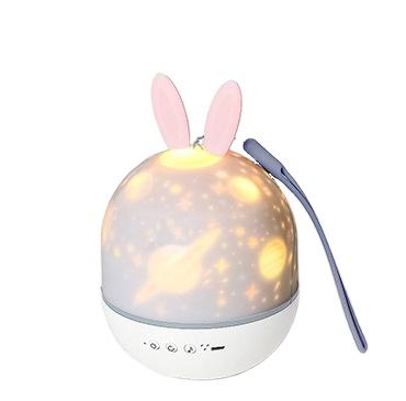 China Rabbit modern fluorescent synchronization projection lamp starry rotation led new and strange Christmas atmosphere night starry light for sale