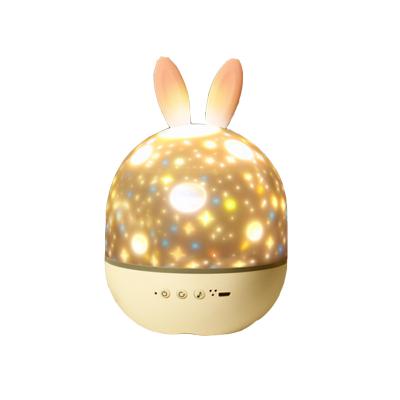 China Modern Children Sleep Night Light Led Atmosphere Night Light Cute Rabbit Elf Elf Sky Projection Lamp Starry Fill Gift for sale