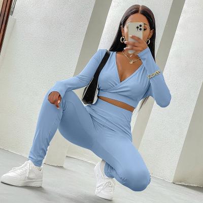 China Hot Selling Fashion Women's Clothing 2021 New Fashion Set Wholesale Two-piece Female Autumn And Winter Sports Suit for sale