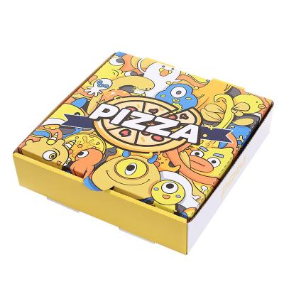 China Premium Recyclable Custom Design Craft Cardboard Paper Pizza Boxes Packaging White Pizza Box Delivery Corrugated Pizza Box Manufacturers for sale