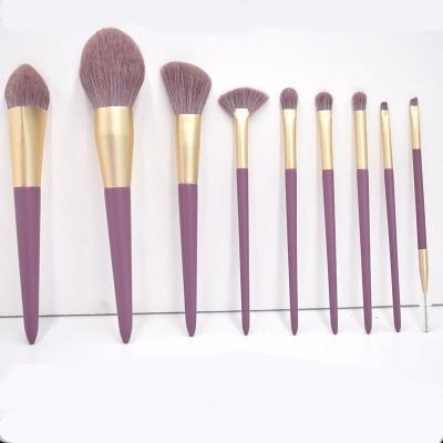 China Professional Mini Travel Portable Soft Brushes 18 Fan Brush 8 Pcs Premium Base Makeup Professional Flat Brush Set for sale