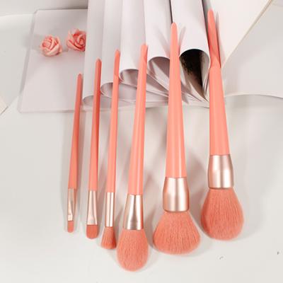 China Fan Brush Gold Glitter Brushes Puffs And Air 6 Pcs Best Organic Portable Makeup Brush Set for sale