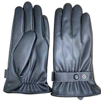 China Winter Touch Screen Fashion Motorcycle Thermal Windproof Leather Gloves Men's Bicycle Bicycle Striped Driving Leather Racing Gloves for sale