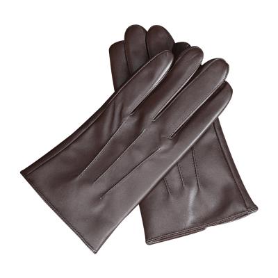 China Wholesale Men's Fashion Cute Plush Suede Warm Leather Gloves Striped Winter for sale