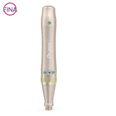 China Anti-Puffiness China Made Microneedle Derma Pen A6 Cordless Derma Stamp Electric Needle Pen With 2 Battery for sale