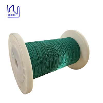 China Green Natural Silk Covered Ltiz Wire 80x0.1mm Multiple Stranded Wire For Audio for sale