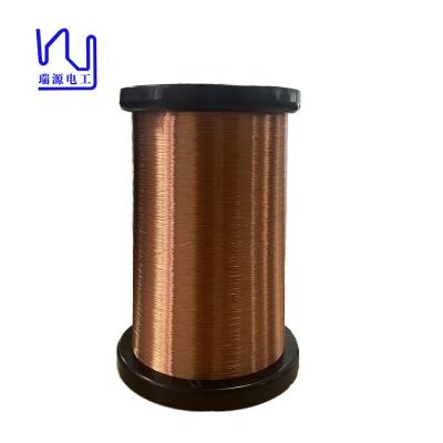 China Ultrafine 0.09mm Hot Wind Self Bonding Enameled Copper Wire Solid Conductor for sale