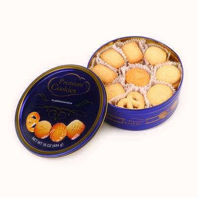 China Glucose 454g Handmade Style Butter Cookies Danish Wheat Biscuit Cookies for sale