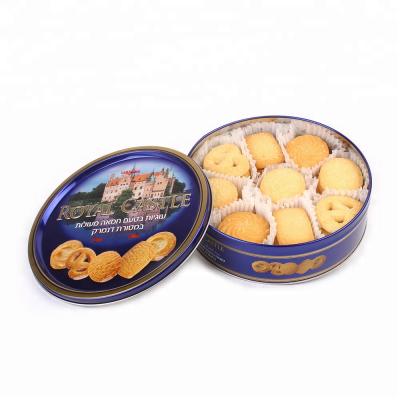 China 340g Glucose Cream Butter Biscuits Biscuit Cookie Cookie In Metal Box for sale