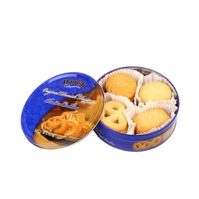 China Factory Directly Supply Tin 500g Delicious Peanut Free Low Fat Danish Butter Cookies for sale