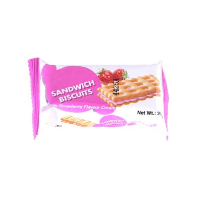 China Vanilla Cream Cookies, Strawberry Flavor Cookies Glucose Sandwich Price for sale