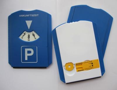 China Diseño Euro Car Parking Disc con indicador de neumáticos y raspador de hielo hecho de plástico PS en venta