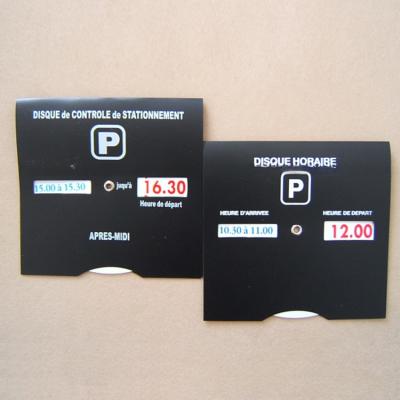 China Tiempo de estacionamiento negro con portafolios de diapositivas Universal de tiempo automático disco de estacionamiento del coche en venta