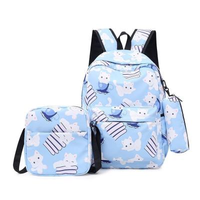 China Other Fashion School Student Bag Outdoor Three Piece Set Casual High Quality Backpack for sale