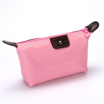 China Custom Logo Cosmetic Bag Waterproof Dumpling Pouch Cosmetic Bag Candy Color Makeup Pouch Toiletry Bags Collapsible Promotion for sale