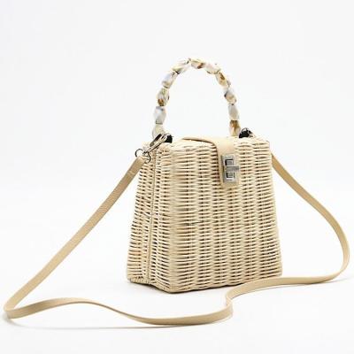 China The Other Straw Shoulder Rattan Bag Women's High Quality Best-selling Tote Bag Crossbody Handmade Women's Beach Bag for sale