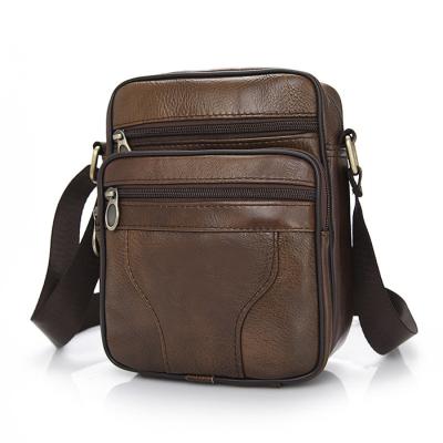 China Vintage Multifunctional Genuine Leather Boutique Men's Leather Bag High Grade Men's Business Shoulder Bag for sale