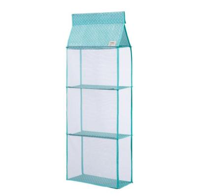 China Wholesale Dustproof Wardrobe Storage Bag Household Folding Mesh 3 Shelf Hanging Hanging Handbag for sale