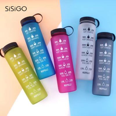 China SISIGO S604A Tritan Water Bottle Viable Hot Selling Plastic Leak Proof 1 Liter Weather Marker Water Bottle for sale