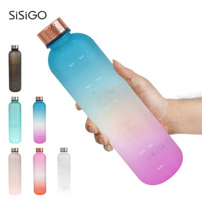 China SISIGO S579 China Viable Popular 1000ml/32OZ Spray Paint Time Marker Tritan Material Water Bottle for sale