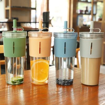 China SISIGO SX5 New Summer 710ML Viable Clear Bpa Water Bottle Leakproof Reusable Plastic Tumbler Free Drinking Cup With Straw Sleeve for sale