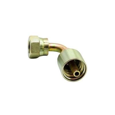 China Colored Galvanized 90 Degree Carbon Steel One Piece Hydraulic Fittings for sale