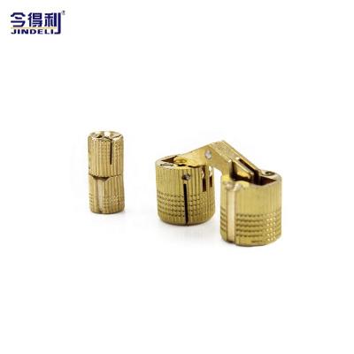 China Concealed Hinges For Small Furniture Hinge Diameter 10mm Furniture Accessories Brass Cylinder Wooden Boxes Brass Hinge Hinge for sale