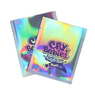 China 2021 most popular products recyclable iridescent mylar ziplock bags custom small mini hologram pouch for sale