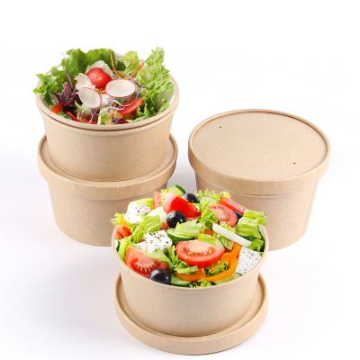 China Recyclable Disposable Dessert Container Kraft Paper Lunch Box For Fast Food Packaging Take Away Food Container Paper Box for sale